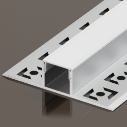 Алюминиевый профиль встраиваемый скрытого монтажа 55x13-A (Комплект, Алюминий, 2 м)