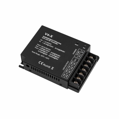 Контроллер V4-X – RGB+W, RGB, CCT, DIM (12-48DC, 4x8A, 2.4G)