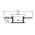 Алюминиевый профиль встраиваемый скрытого монтажа 61x14 (Комплект, Алюминий, 2 м)