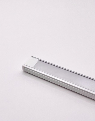 Алюминиевый профиль для светодиодных лент Алюминий 1506 (1 метра, комплект)