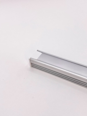 Алюминиевый профиль для светодиодных лент Алюминий 1512 (2 метра, комплект)