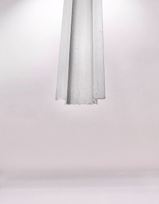 Встраиваемый алюминиевый профиль для светодиодных лент с накладным фланцем Алюминий 2206 (2 метра, комплект)