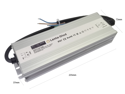 Блок питания XFC-12V-300W (12V, 25A, 300W, IP67, Металл) Блок питания XFC-12V-300W (12V, 25A, 300W, IP67, Металл)