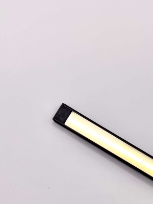 Алюминиевый профиль для светодиодных лент Черный 1506 (2 метра, комплект)