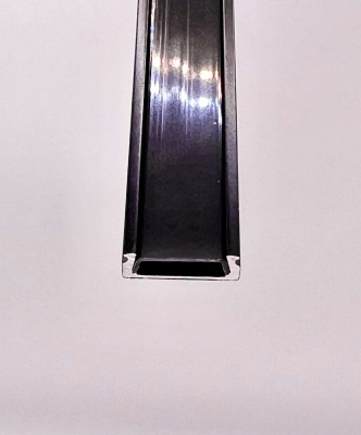 Алюминиевый профиль для светодиодных лент Черный 1506 (2 метра, комплект)