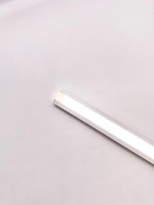 Встраиваемый алюминиевый профиль для светодиодных лент с накладным фланцем Алюминий 2206 (2 метра, комплект)